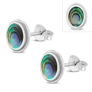 Abalone Oval Earrings - e368